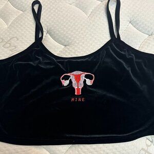 Fashionbrandcompany Black Velvet MINE crop top 3x 4x